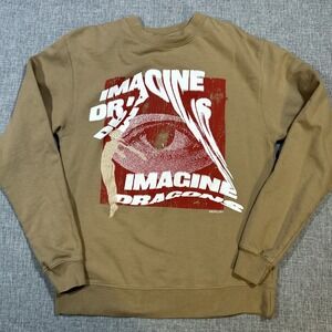 Imagine Dragons Sweatshirt Small Official Mercury 2022 Brown Dual Sided Crew